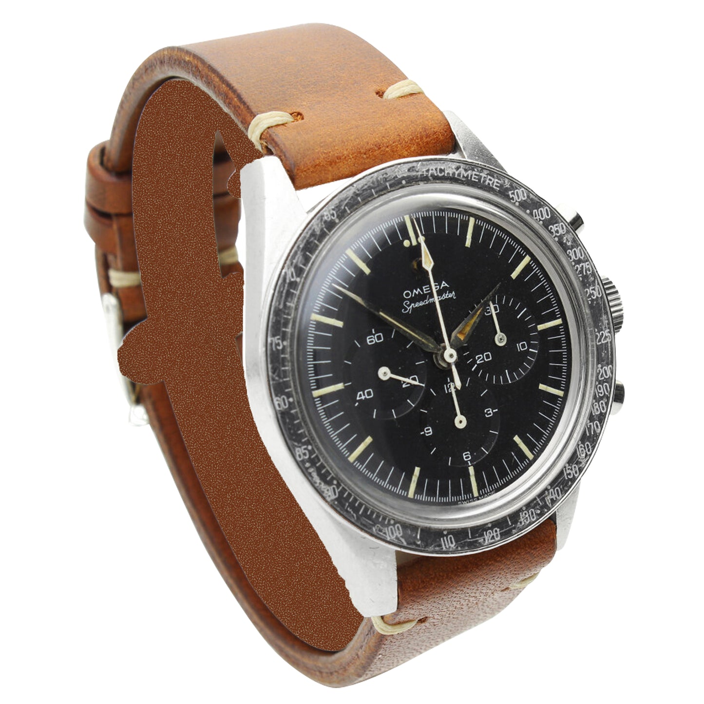 Stainless steel OMEGA Speedmaster ref. 2998-62 chronograph wristwatch. Made 1962