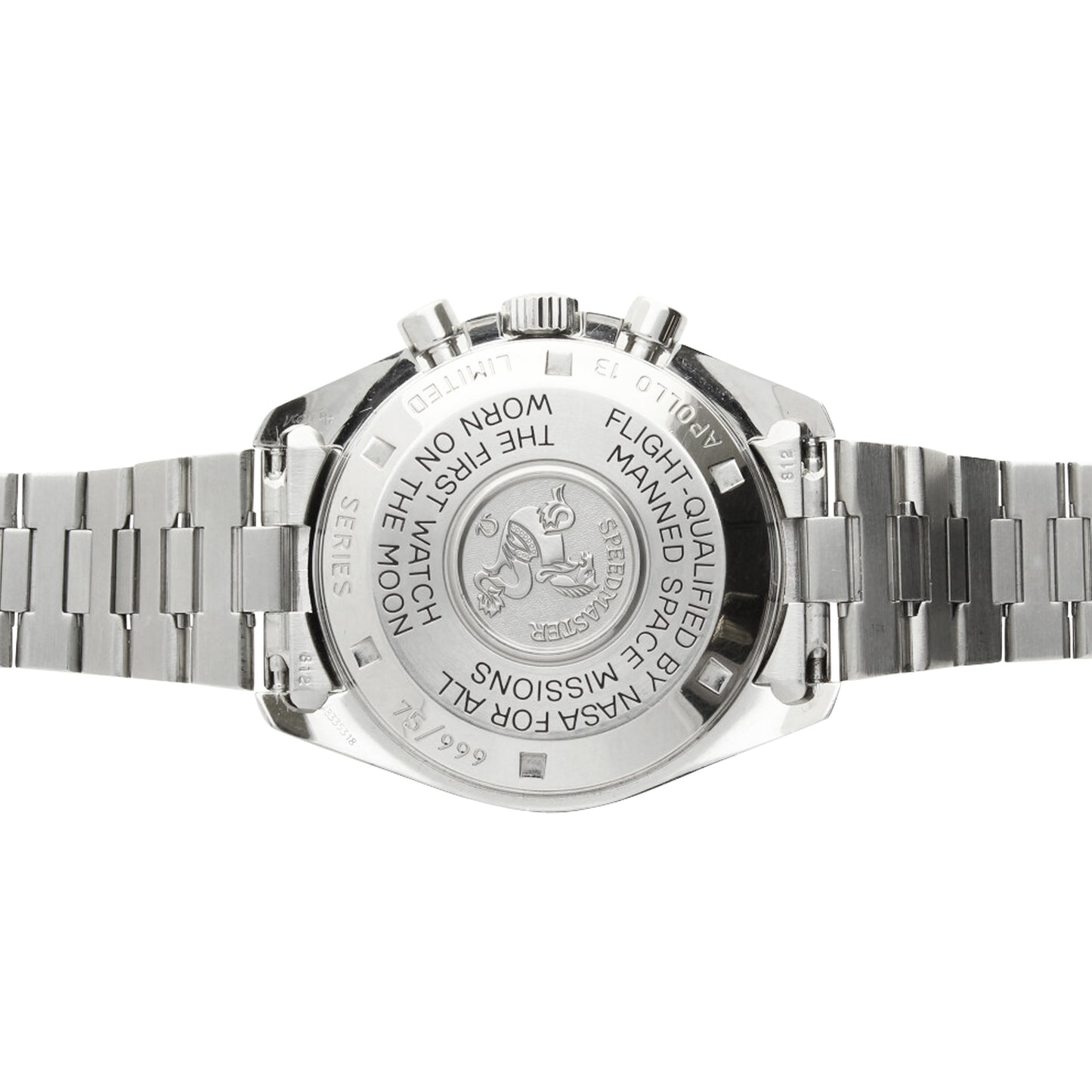 Stainless steel OMEGA ref. ST 345.0022 Speedmaster Professional 25th Anniversary 'Apollo XIII' chronograph wristwatch. Made 1995