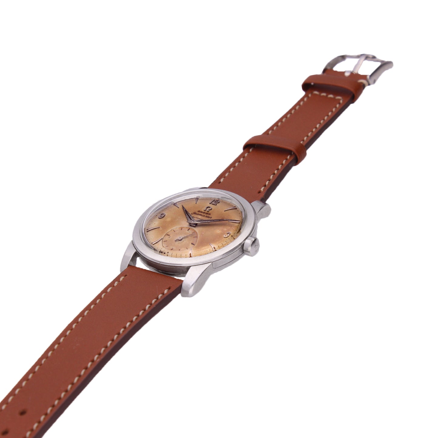 Stainless steel OMEGA seamaster automatic wristwatch. Made 1955