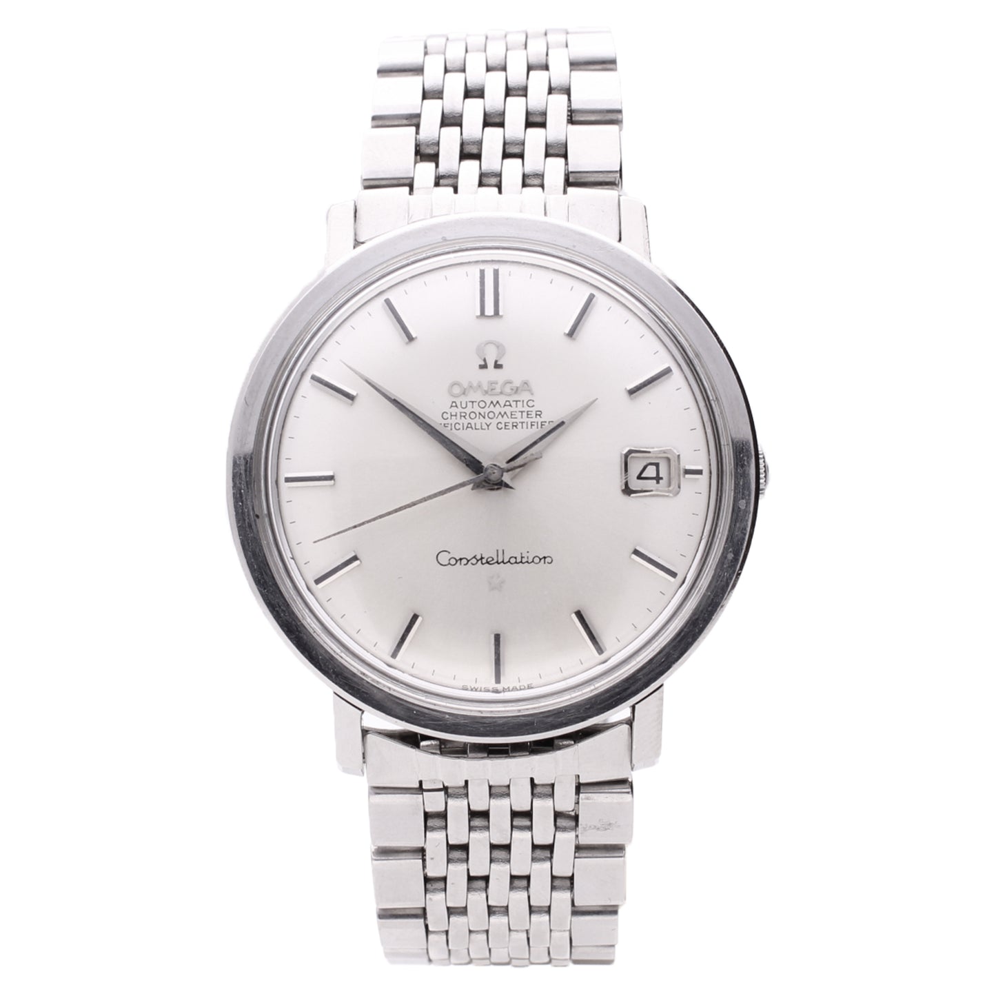 Stainless steel OMEGA Constellation automatic chronometer wristwatch. Made 1965