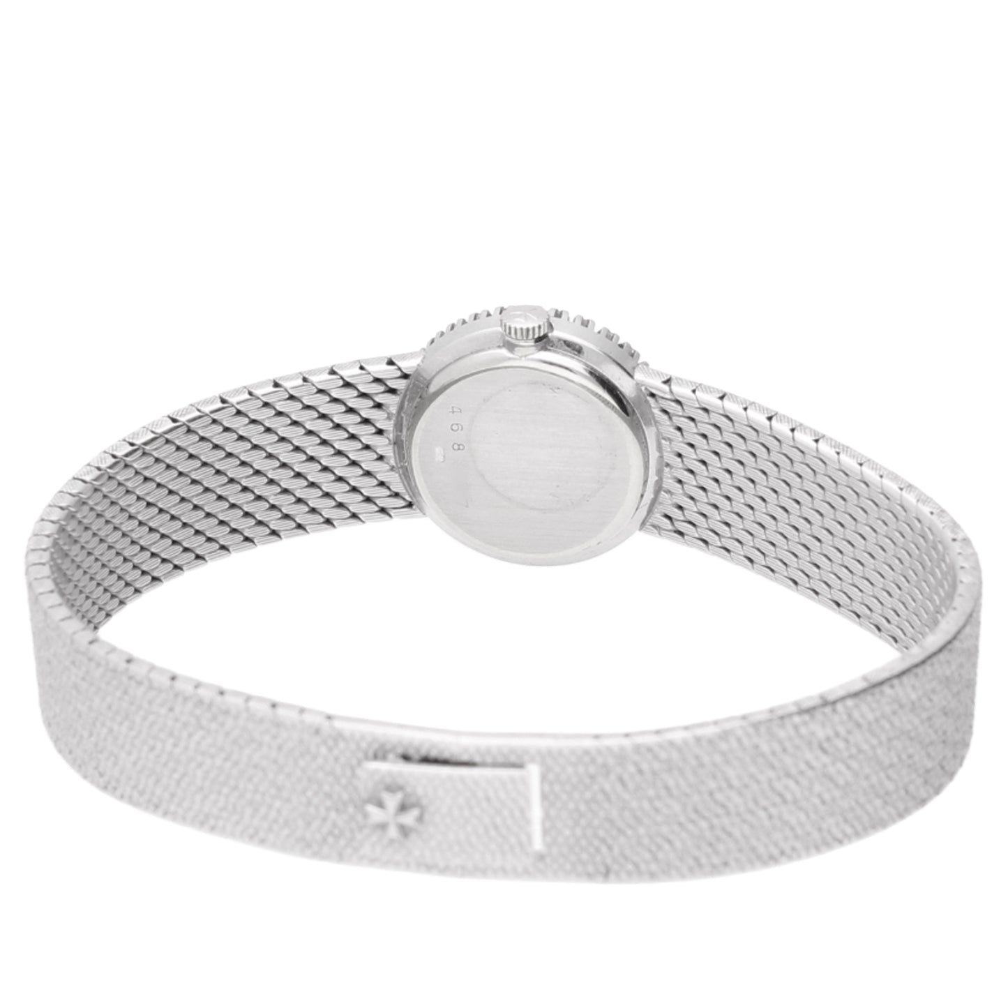 18ct white gold and diamond set Vacheron & Constantin ref. 7587 bracelet watch with jade dial. Made 1970's