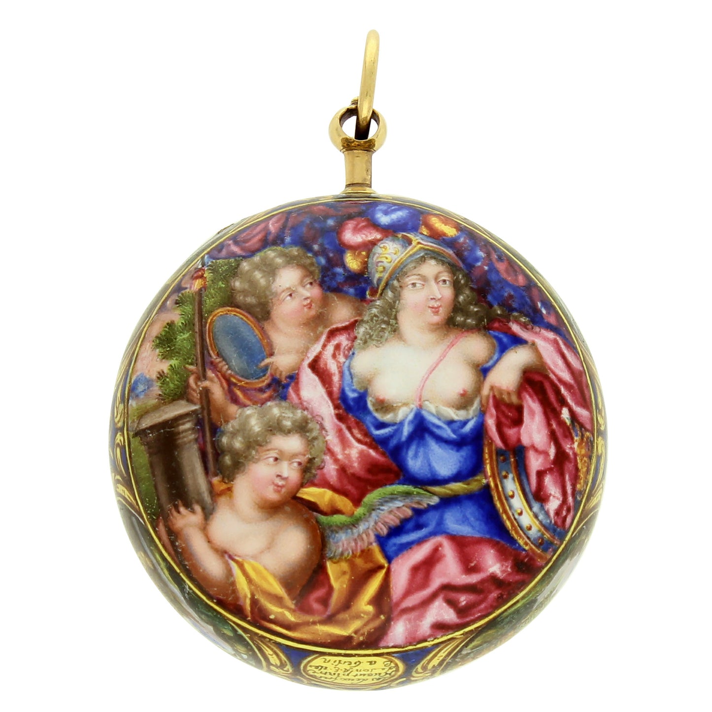 18ct yellow gold and enamel Jaq Broche verge watch. Circa 1660