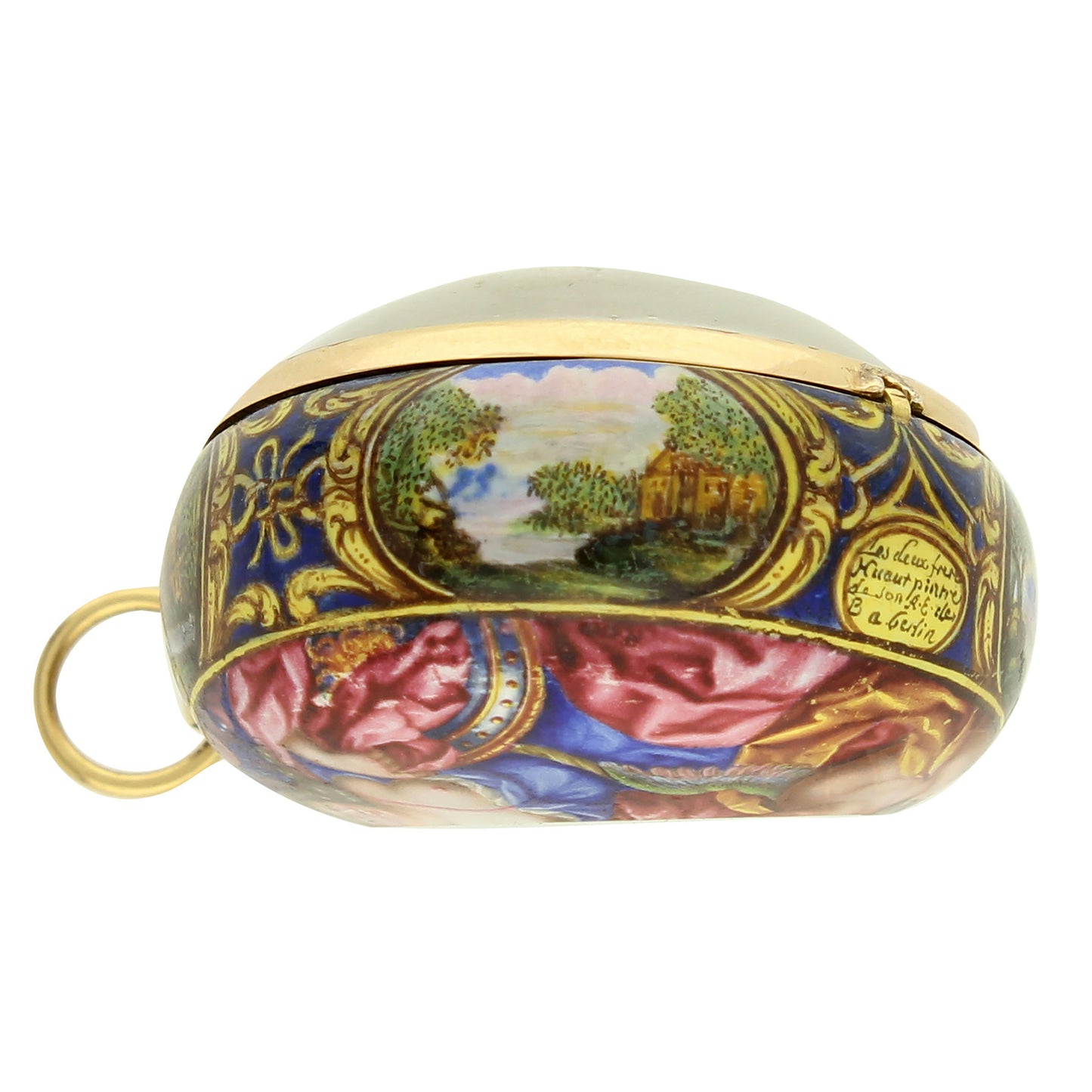 18ct yellow gold and enamel Jaq Broche verge watch. Circa 1660