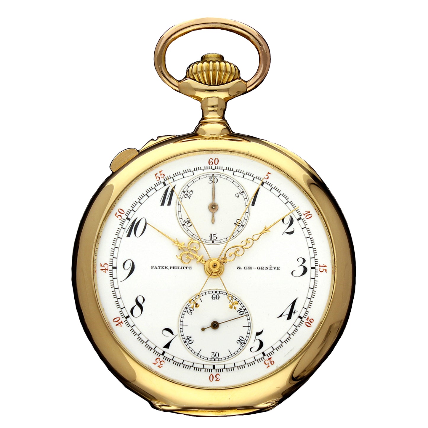 18ct yellow gold Patek Philippe, open face pocket watch. Made 1904