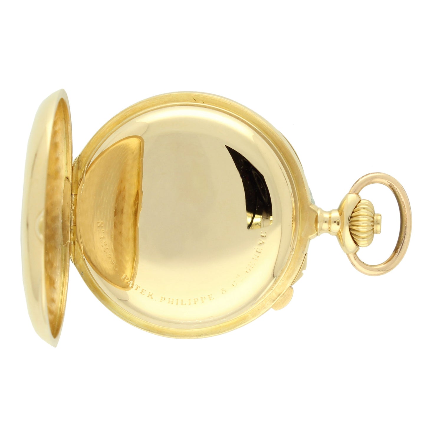 18ct yellow gold Patek Philippe, open face pocket watch. Made 1904