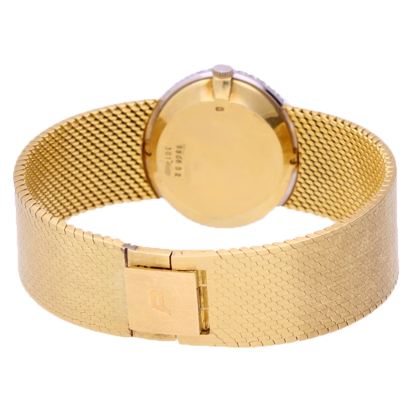 18ct yellow gold Piaget ref. 9806 diamond and lapis lazuli dial bracelet watch. Made 1970