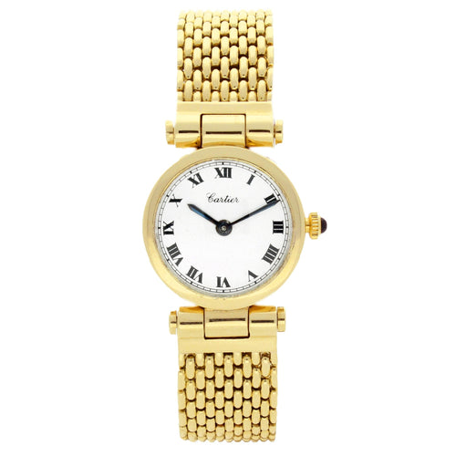 18ct yellow gold Cartier bracelet watch. Made 1944