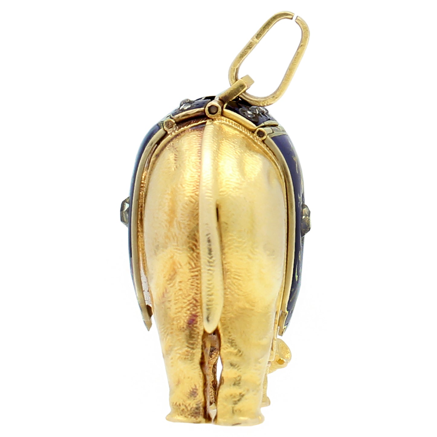 18ct yellow gold and enamel set Swiss form watch in the shape of an Elephant, made for the Chinese Market. Made 1820's