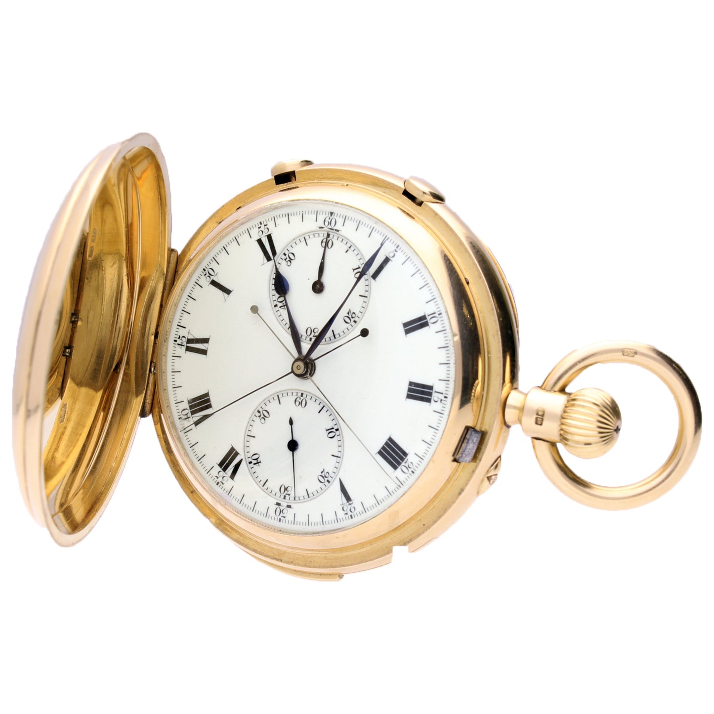 18ct yellow gold J.W.Benson ref. 3441 full hunter minute repeating pocketwatch. Made 1903