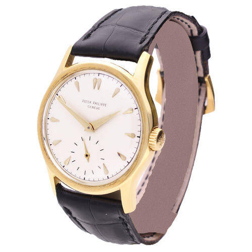 18ct yellow gold Patek Philippe ref. 2450 calatrava wristwatch. Made 1953