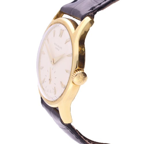 18ct yellow gold Patek Philippe ref. 2450 calatrava wristwatch. Made 1953