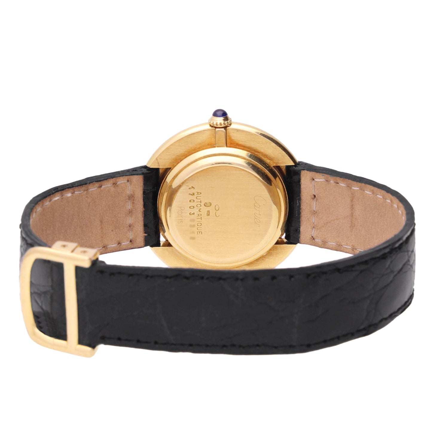 18ct yellow gold Cartier Vendôme automatic wristwatch. Made 1970's