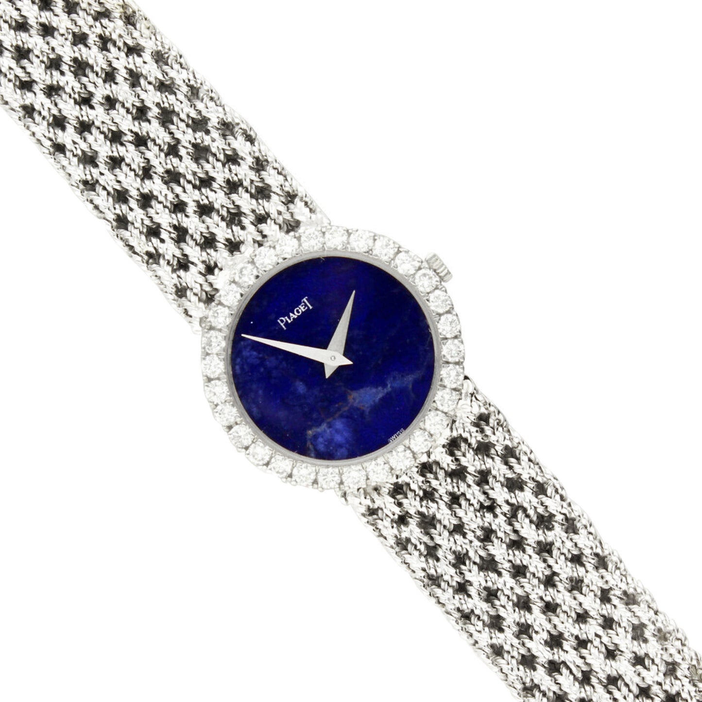 18ct white gold Piaget ref. 9190 bracelet watch. Made 1970's