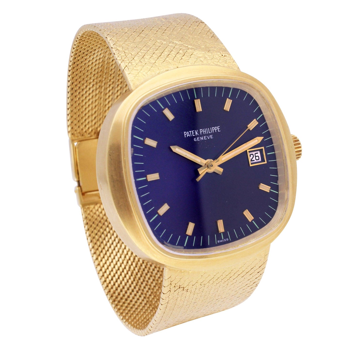 18ct yellow gold Patek Philippe ref. 3587/2 BETA 21 bracelet watch. Made 1971