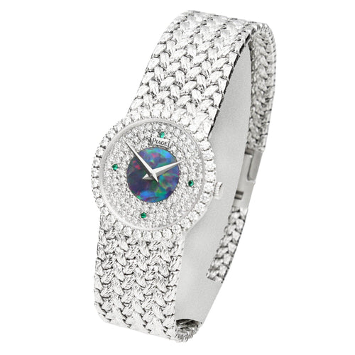 18ct white gold and diamond set Piaget ref. 9706 bracelet watch. Made 1970's