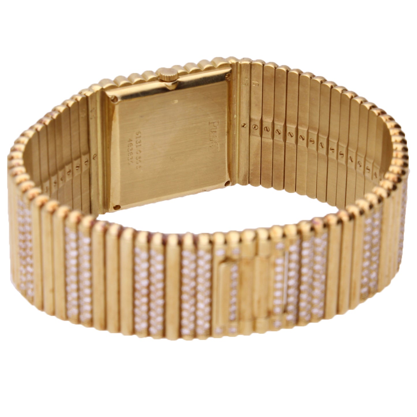 18ct yellow gold and diamond set Piaget ref. 9131 bracelet watch. Made 1988