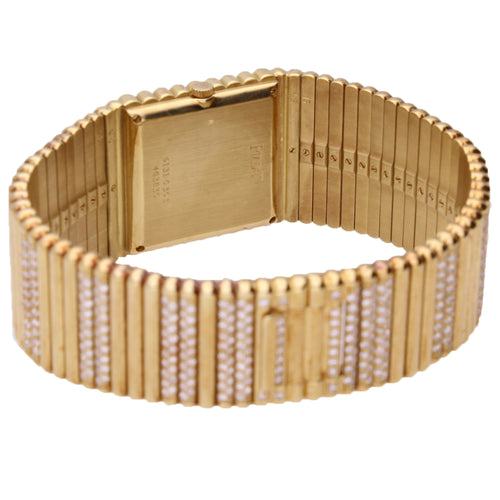 18ct yellow gold and diamond set Piaget ref. 9131 bracelet watch. Made 1988