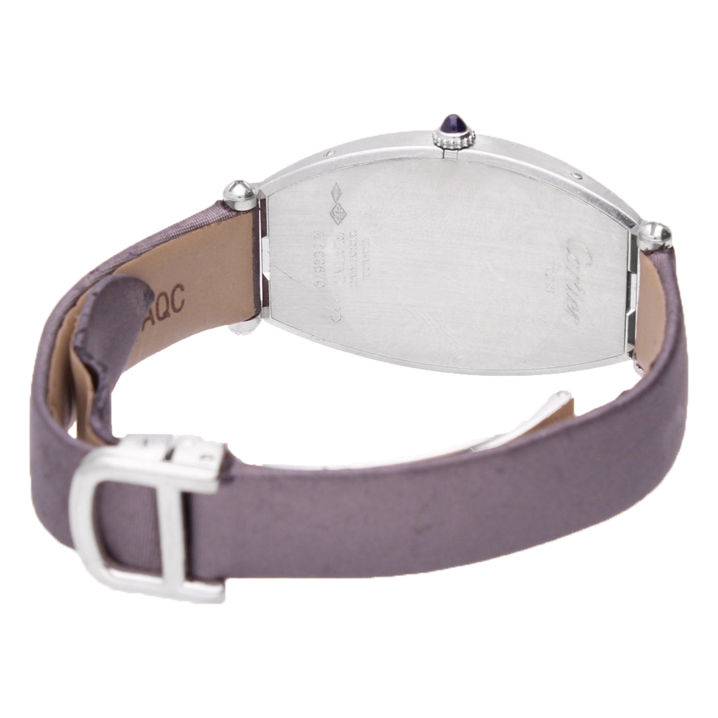 Platinum Cartier "Tonneau" wristwatch. Made 1990's