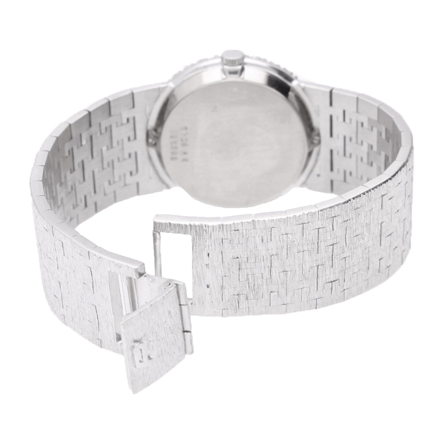 18ct white gold Piaget rhodonite dial bracelet watch. Made 1970