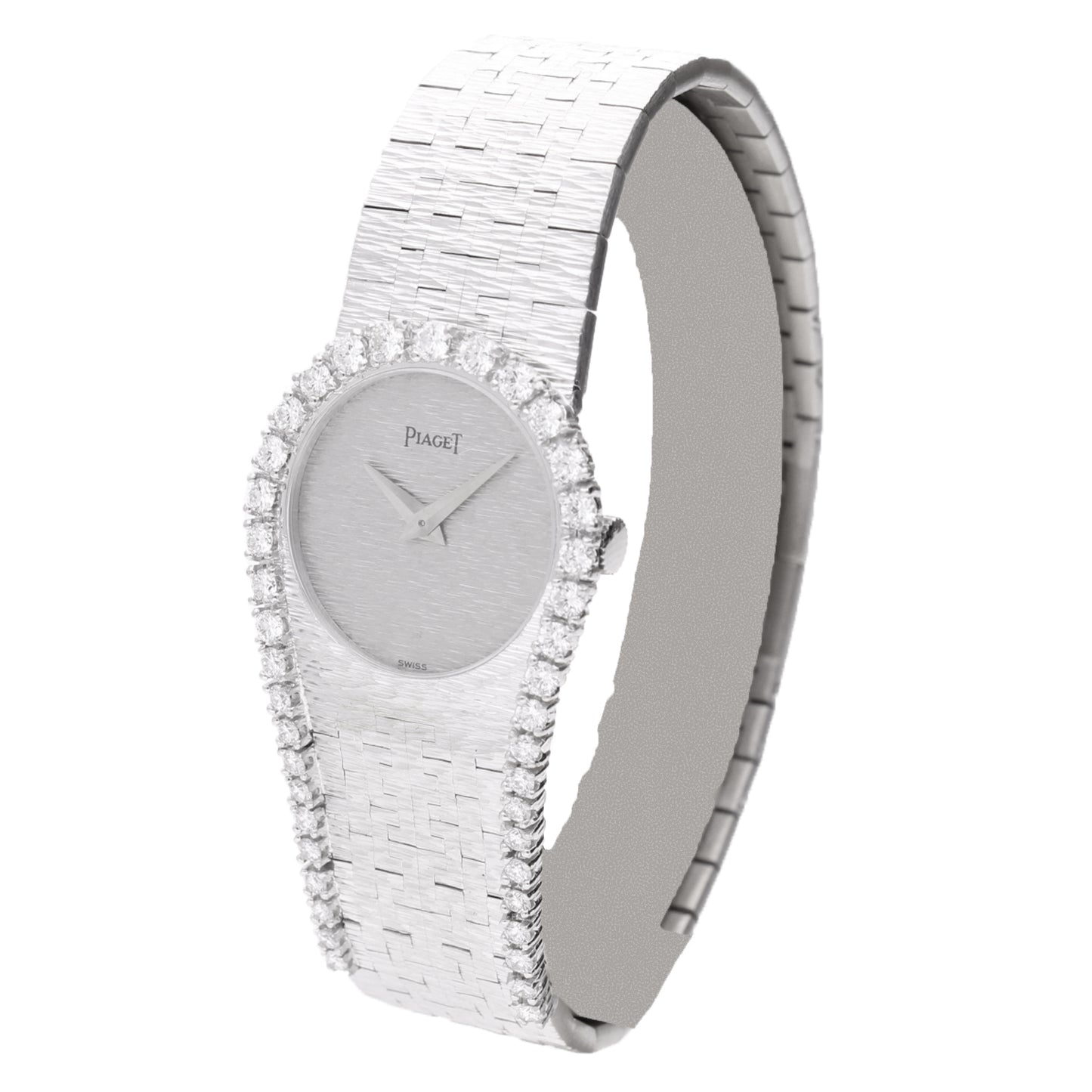 18ct white gold and diamond set Piaget ref. 4181 bracelet watch. Made 1970's