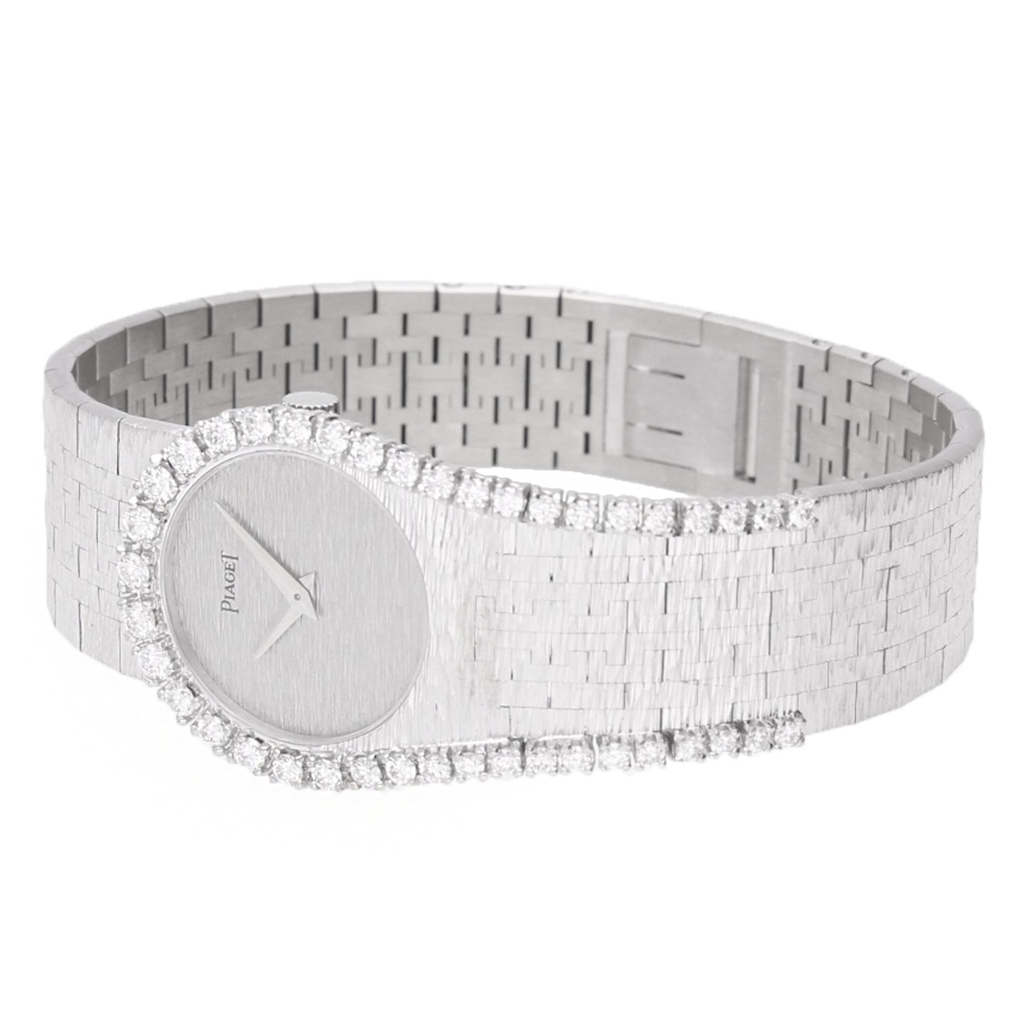 18ct white gold and diamond set Piaget ref. 4181 bracelet watch. Made 1970's