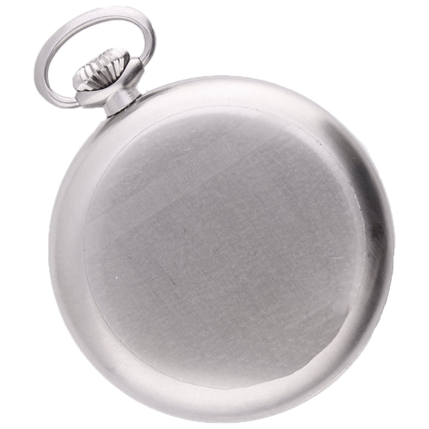 Stainless steel Patek Philippe ref. 735 open face pocketwatch retailed by Haussmann & Cie. Made 1924