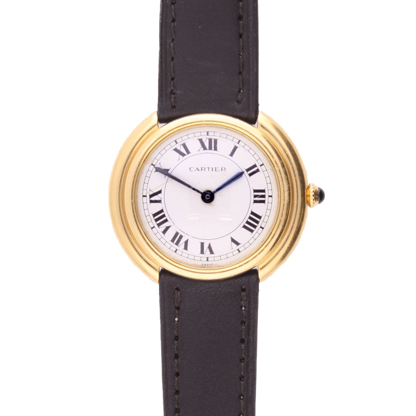 18ct yellow gold Cartier Vendôme wristwatch. Made 1970