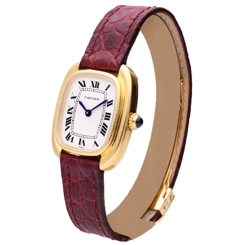 18ct yellow gold Cartier ref. 78079 'Gondole' wristwatch. Made 1970