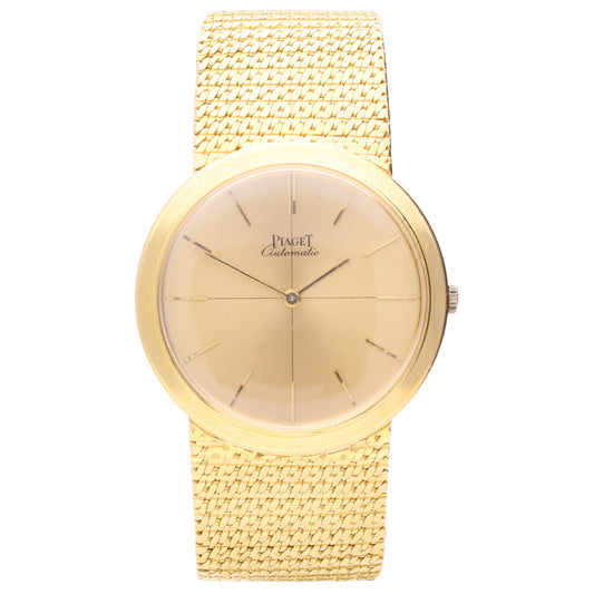 18ct yellow gold Piaget ref. 12101 Automatic bracelet watch. Made 1980