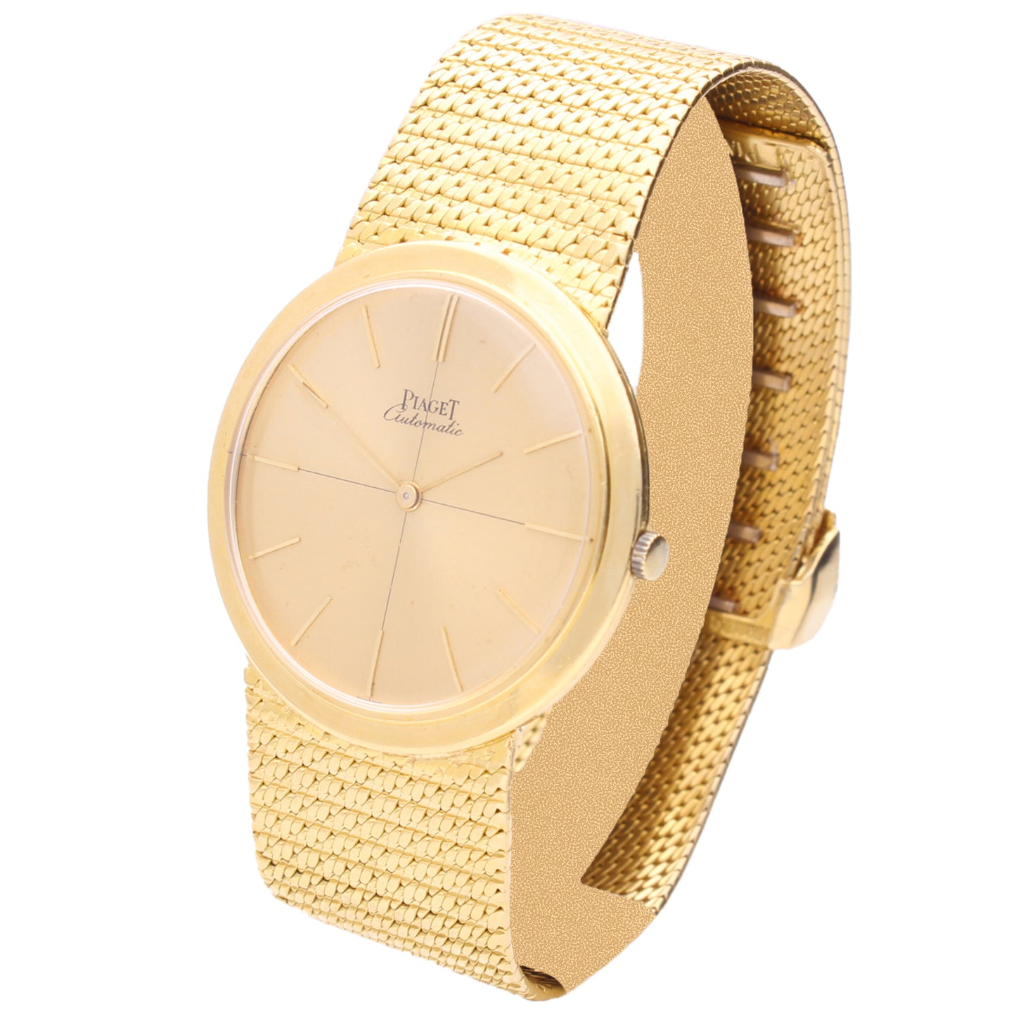 18ct yellow gold Piaget ref. 12101 Automatic bracelet watch. Made 1980