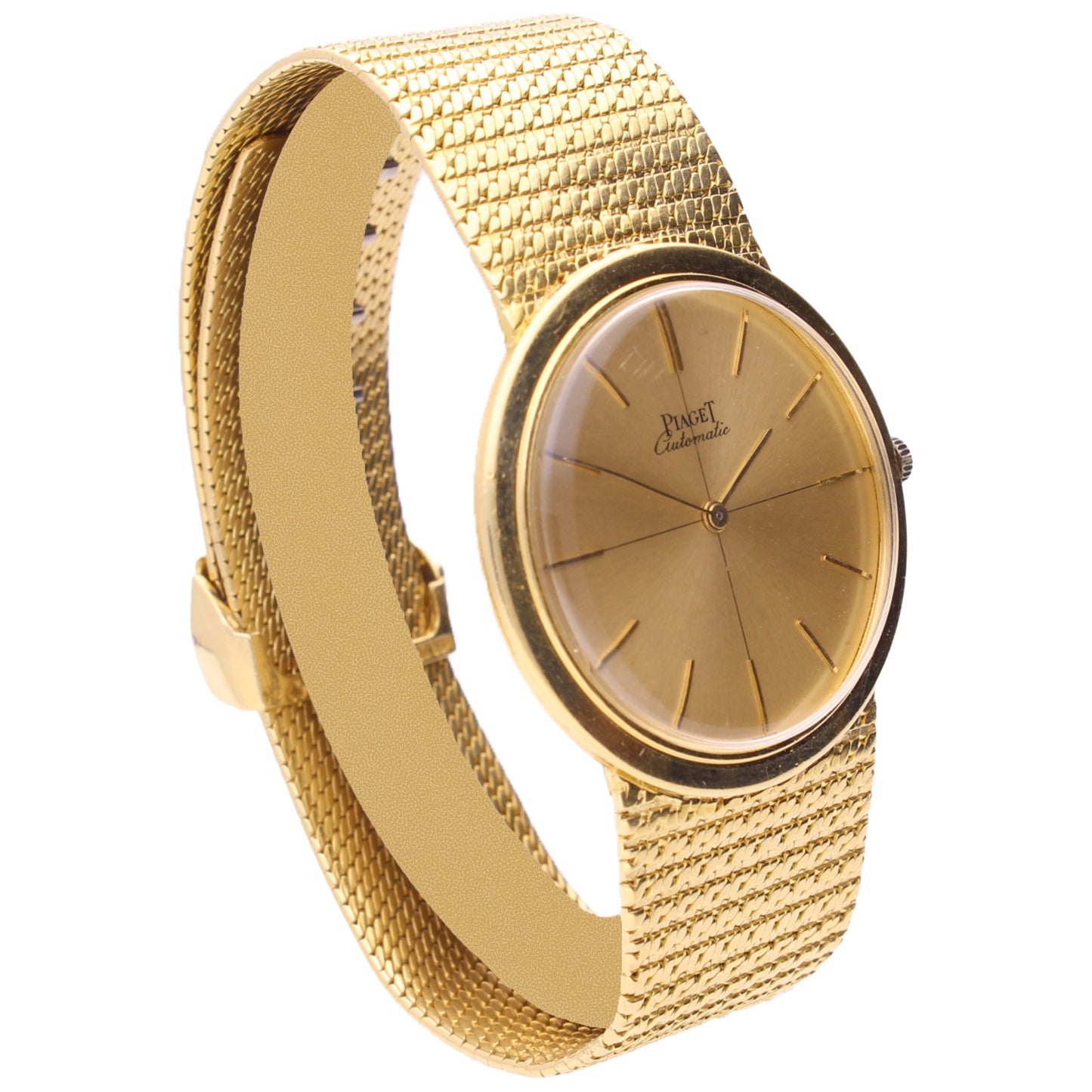 18ct yellow gold Piaget ref. 12101 Automatic bracelet watch. Made 1980