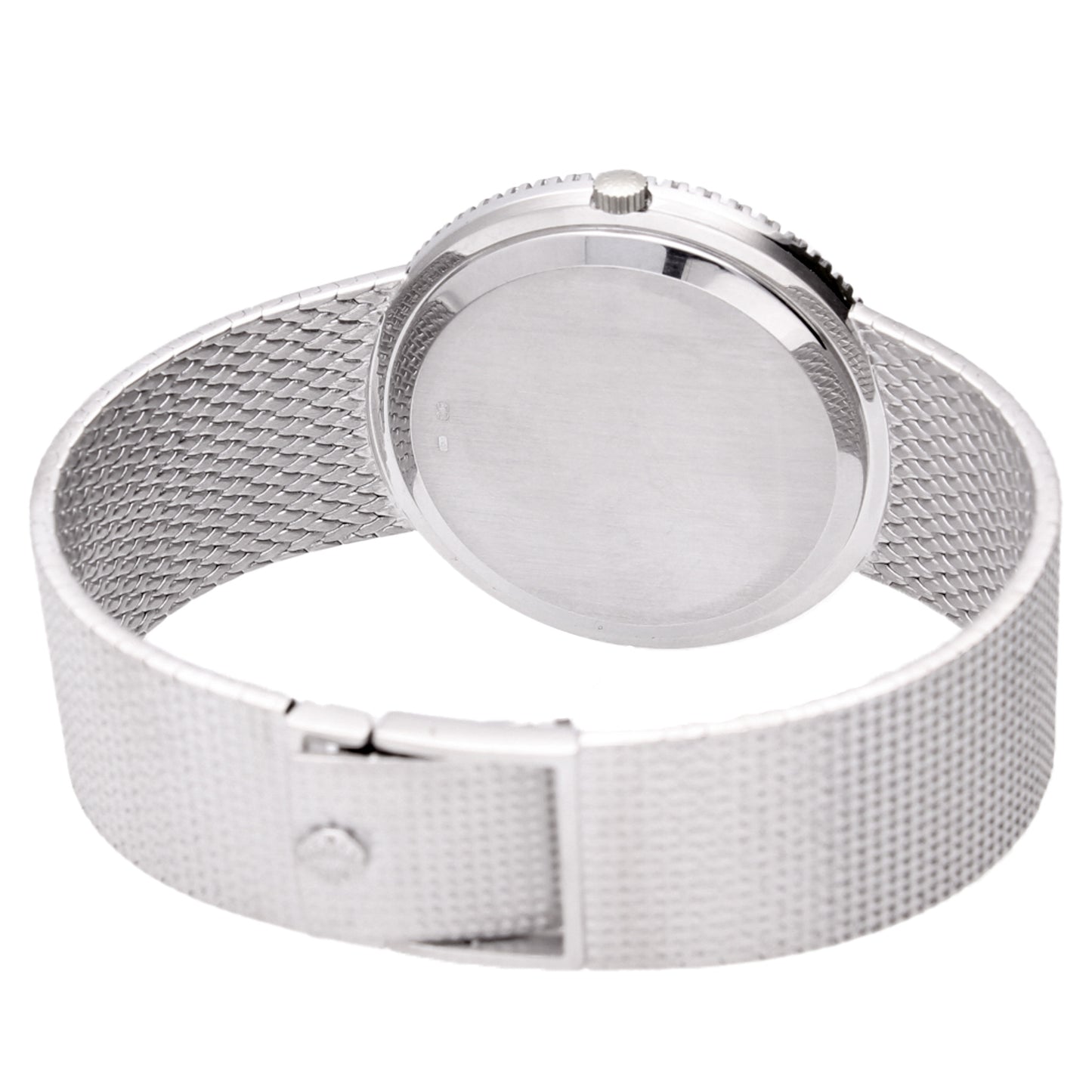 18ct white gold Patek Philippe ref. 3588/7 Automatic bracelet watch with cobalt blue dial. Made 1978