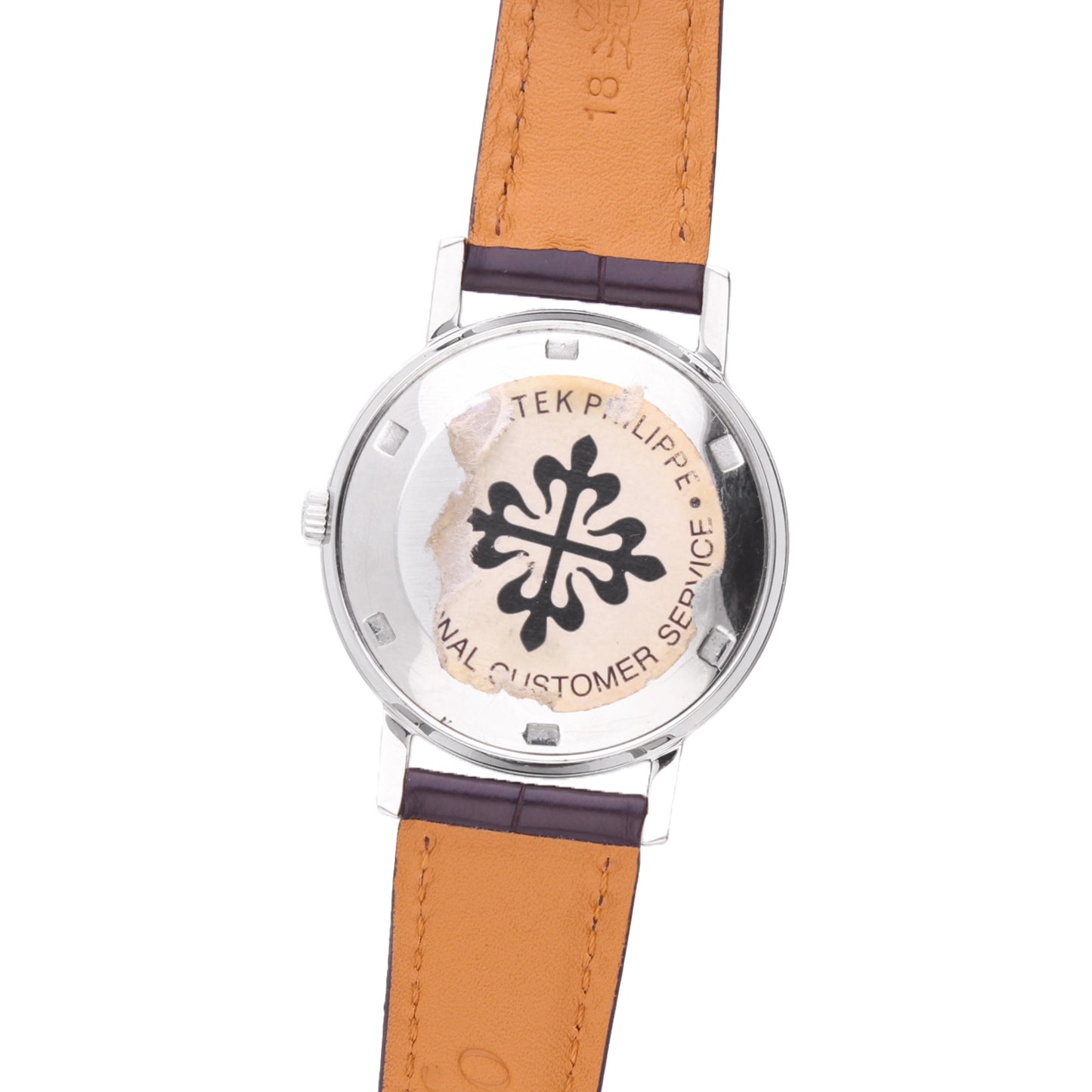Stainless steel Patek Philippe ref. 3466 Calatrava automatic wristwatch. Made 1964