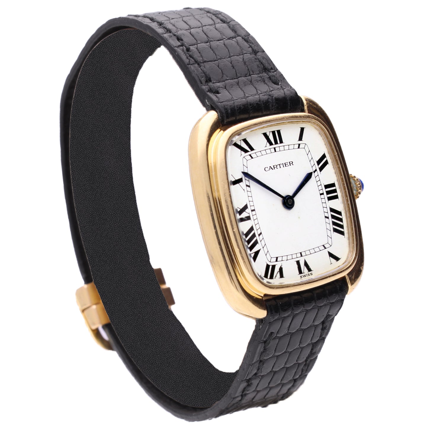18ct yellow gold Cartier ref. 17010 'Gondole' automatic wrsitwatch. Made 1970