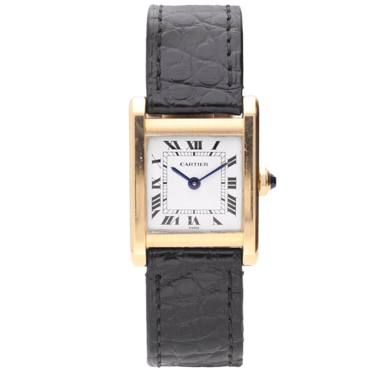 18ct yellow gold Cartier Tank Normale wristwatch. Made 1970