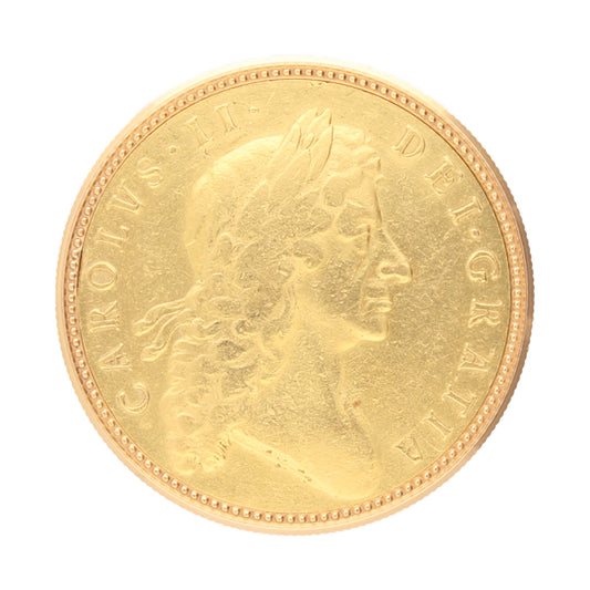 18ct yellow gold Cartier / Bueche - Girod ref. 9964/1 Charles II five guinea Cartier coin watch. Made 1962