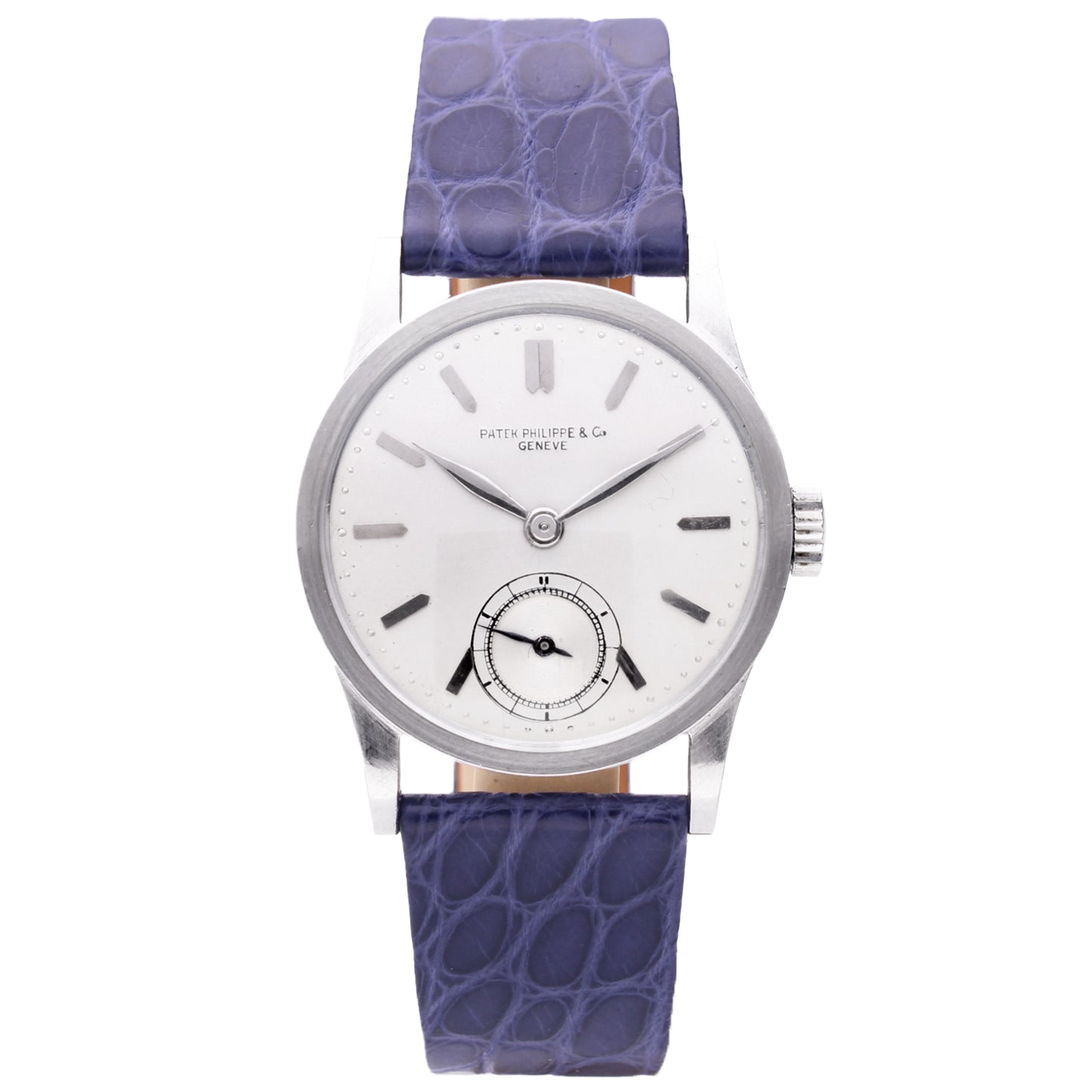 Stainless steel Patek Philippe ref. 96 Calatrava wristwatch. Made 1926