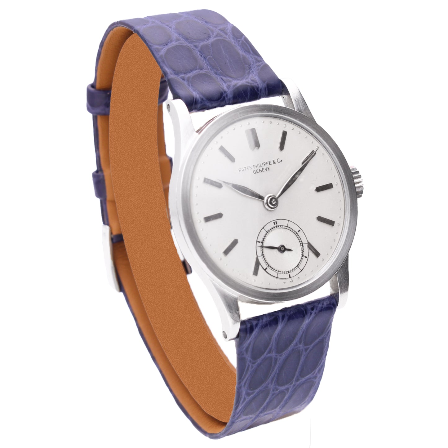 Stainless steel Patek Philippe ref. 96 Calatrava wristwatch. Made 1926