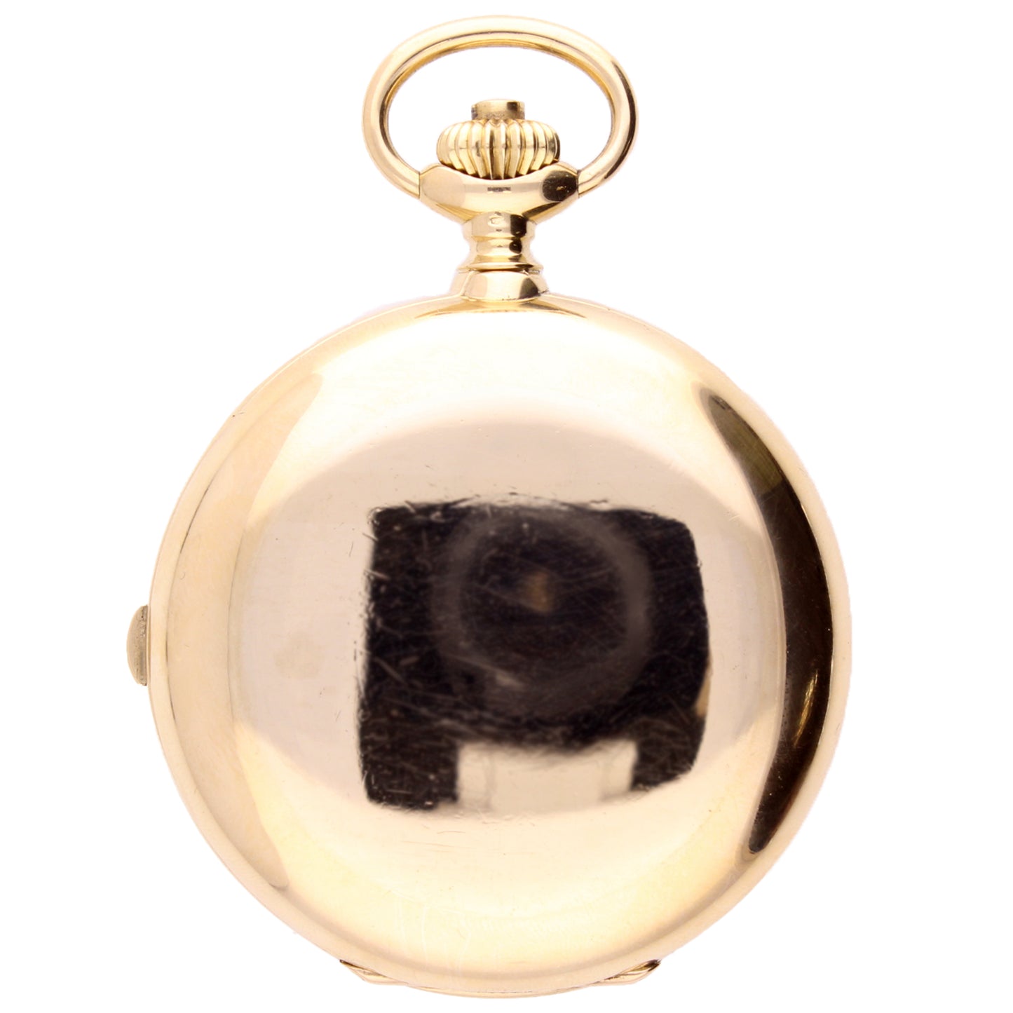 18ct yellow gold Patek Philippe Full Hunter single button chronograph pocket watch. Made 1913