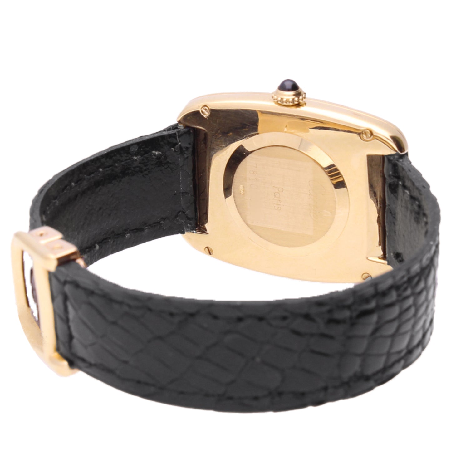18ct yellow gold Cartier Square 'Incurvée' wristwatch. Made 1970