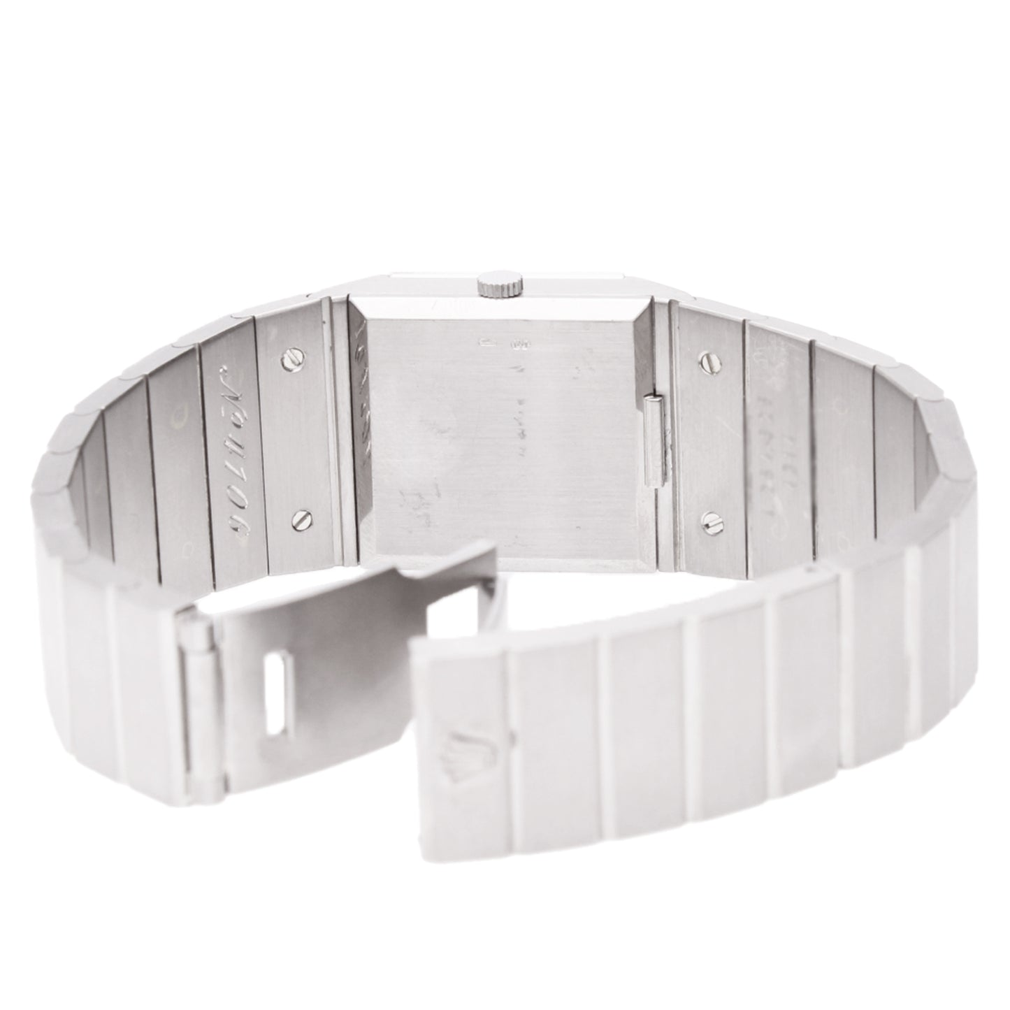 18ct white gold Rolex King Midas bracelet watch with lapis lazuli and diamond set dial. Made 1976