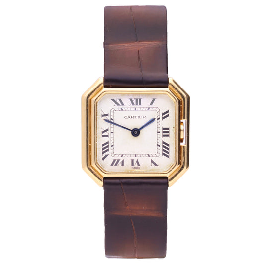 18ct yellow gold Cartier Ceinture wristwatch. Made 1970