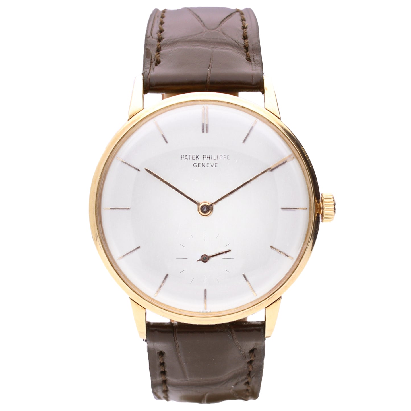 18ct yellow gold Patek Philippe ref. 3410 Calatrava automatic wristwatch. Made 1961