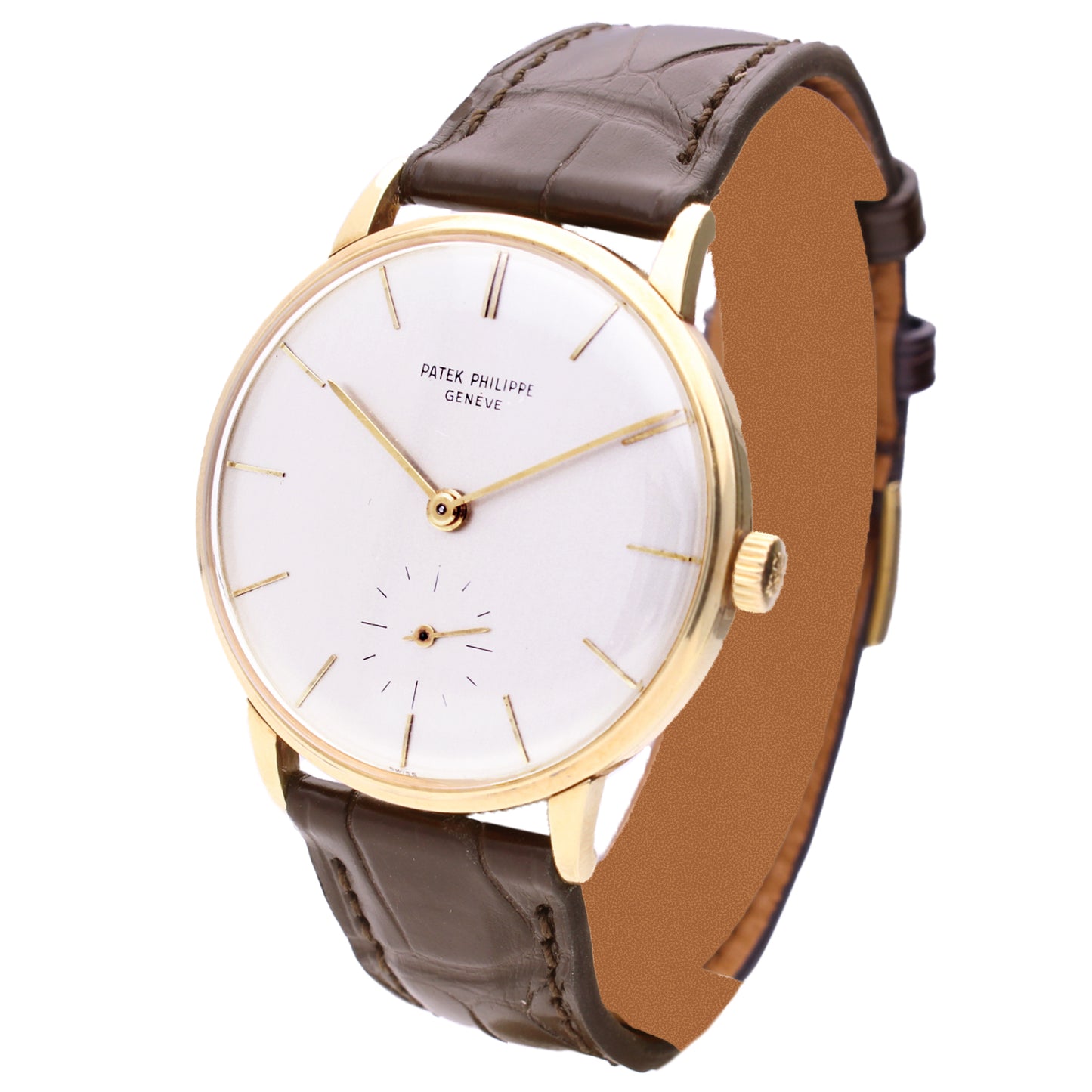 18ct yellow gold Patek Philippe ref. 3410 Calatrava automatic wristwatch. Made 1961