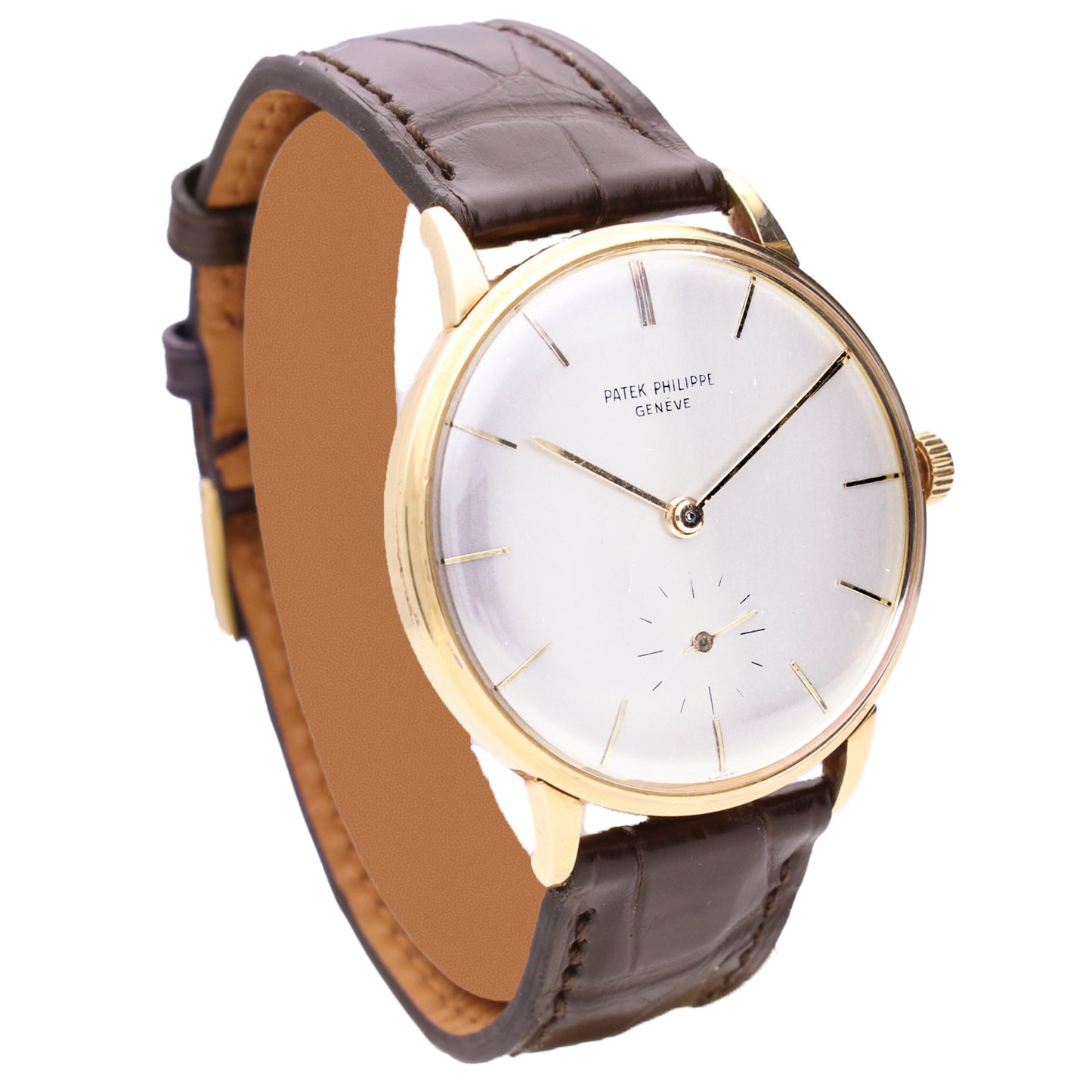18ct yellow gold Patek Philippe ref. 3410 Calatrava automatic wristwatch. Made 1961