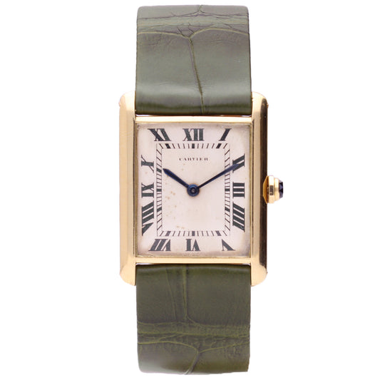 18ct yellow gold Cartier Tank LC wristwatch. Made 1960
