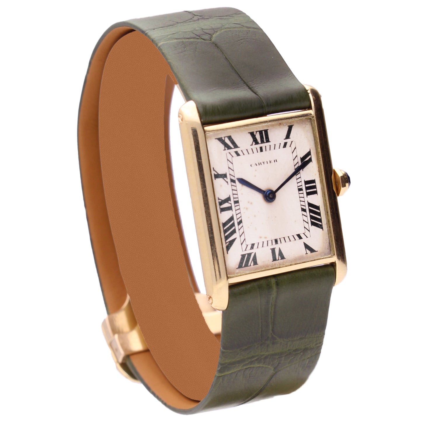 18ct yellow gold Cartier Tank LC wristwatch. Made 1960