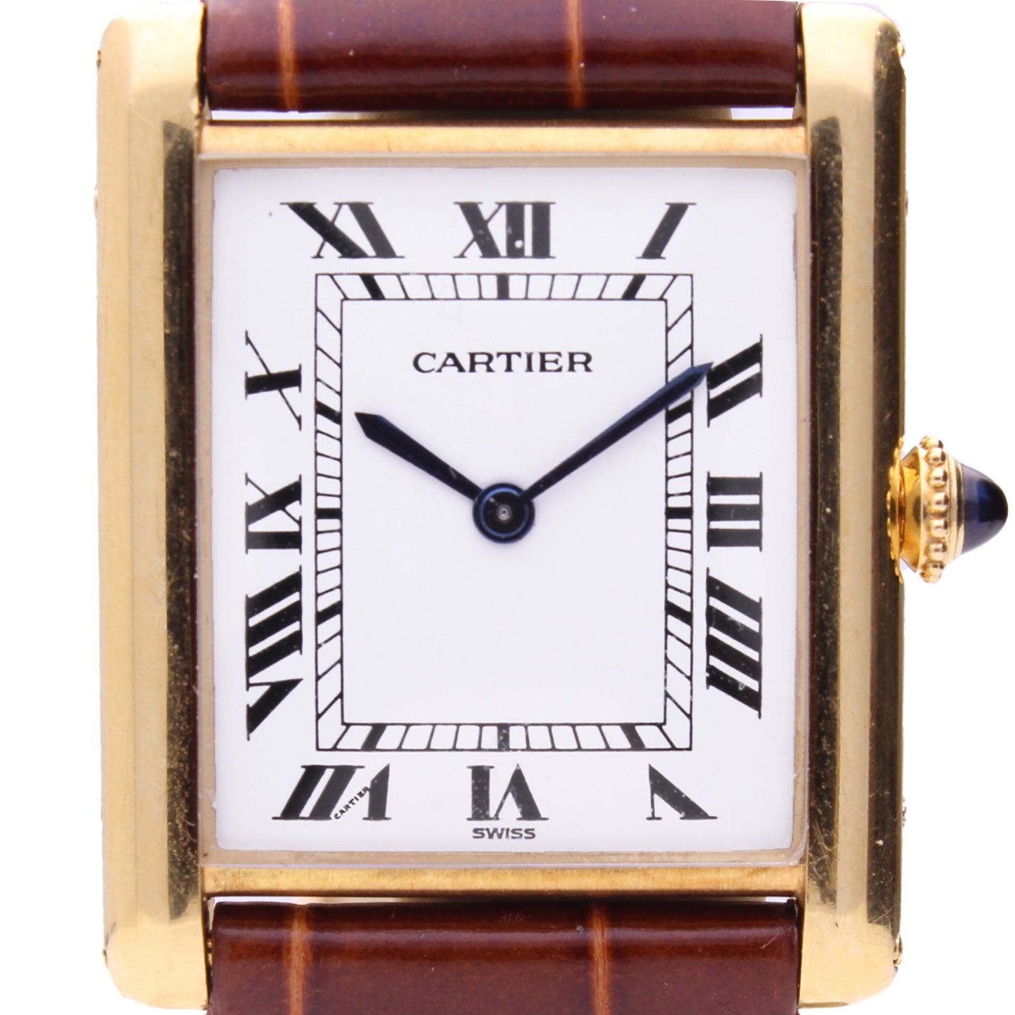 18ct yellow gold Cartier Tank LC wristwatch. Made 1980