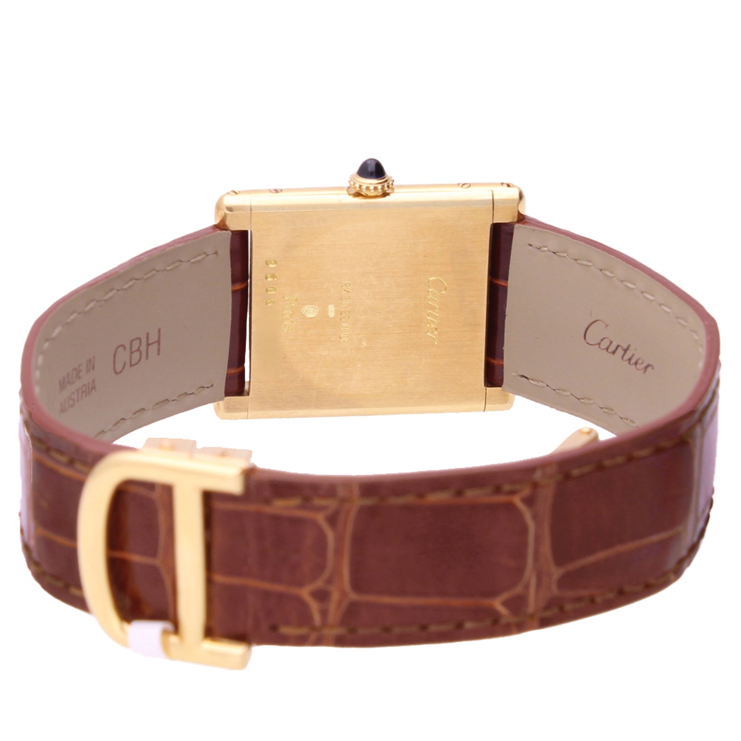 18ct yellow gold Cartier Tank LC wristwatch. Made 1980