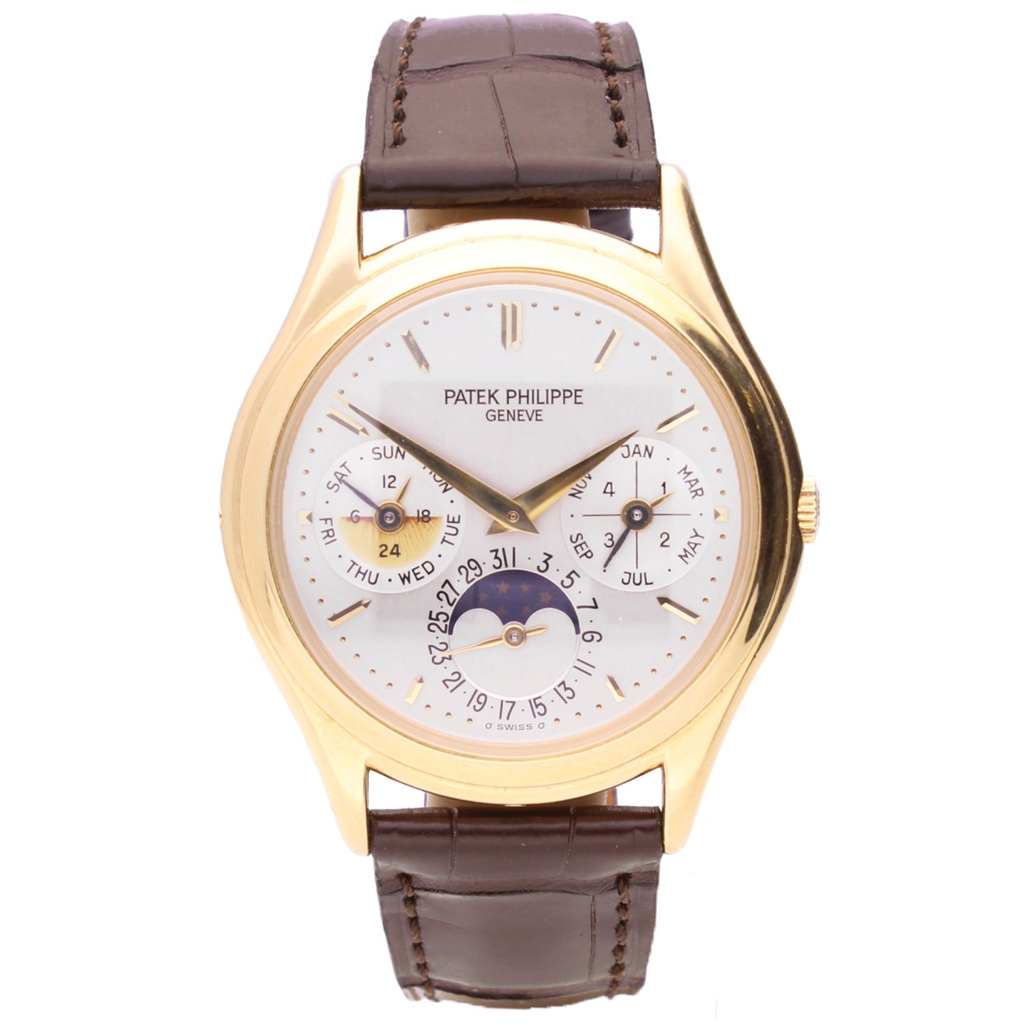 18ct yellow gold Patek Philippe ref. 3940 Perpetual Calendar wristwatch. Made 1991